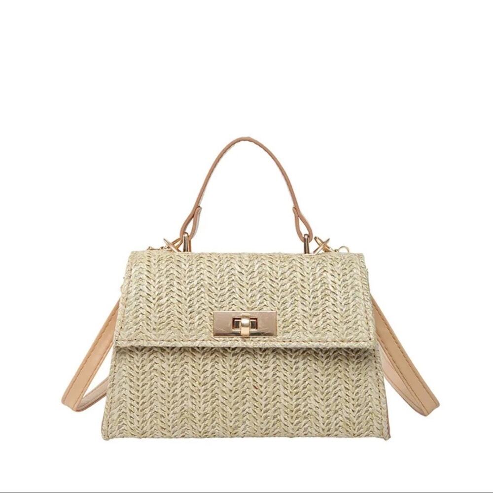 Woven Straw Crossbody Bag and Top Hand Purse - Picture 4 of 11